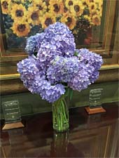 flower arrangement in reception area